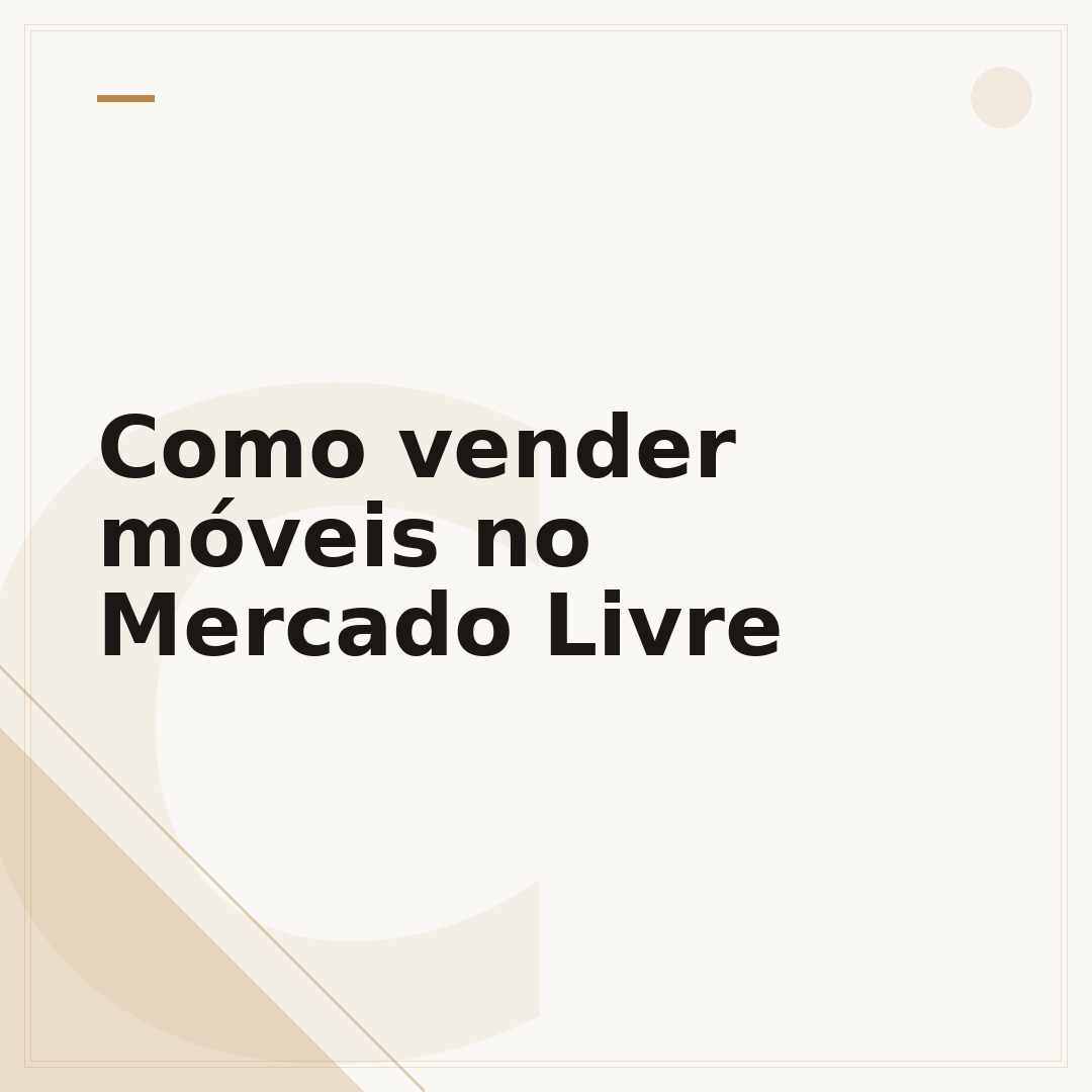 Como vender móveis no Mercado Livre
