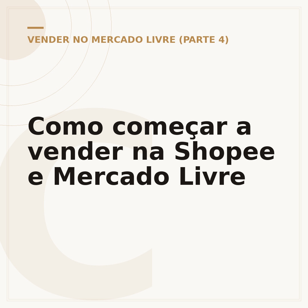 Como começar a vender na Shopee e Mercado Livre