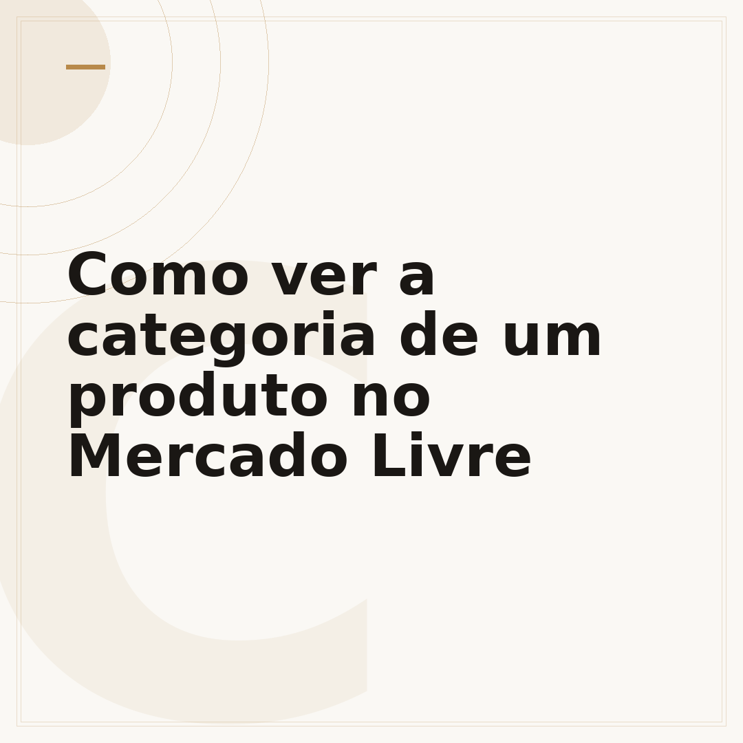 Como ver a categoria de um produto no Mercado Livre