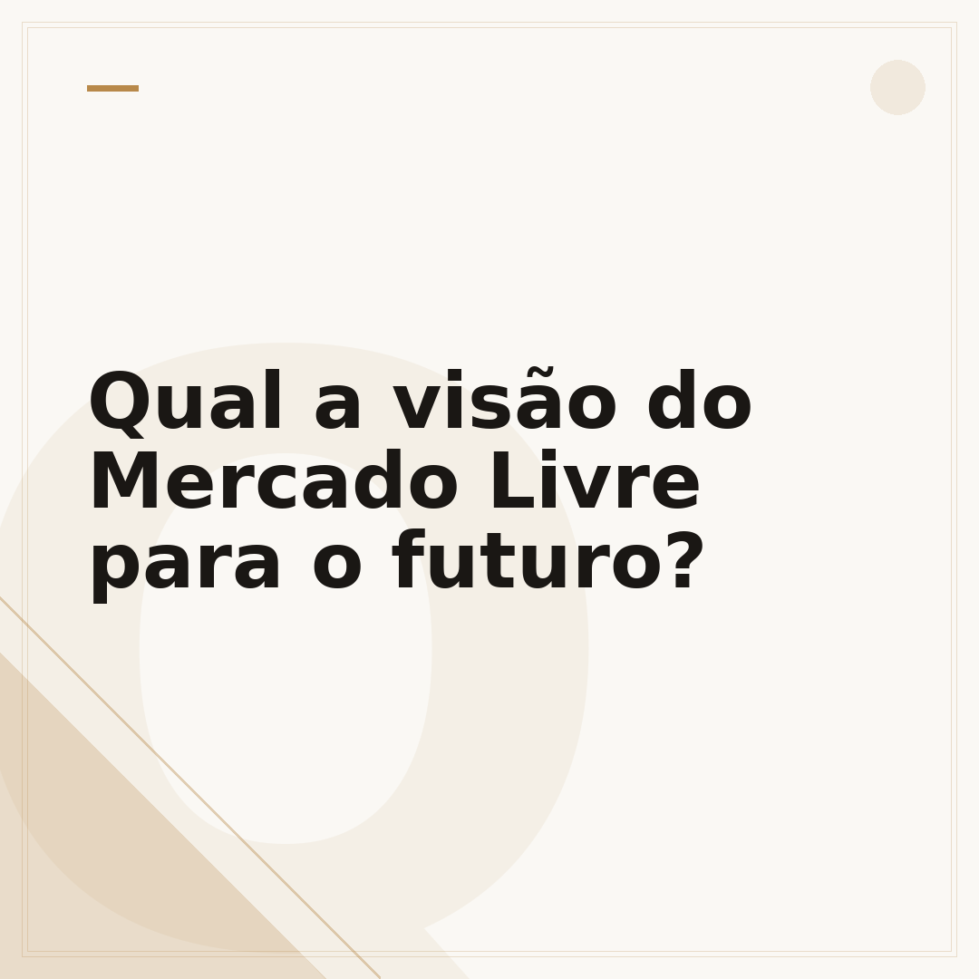 Qual a visão do Mercado Livre para o futuro?